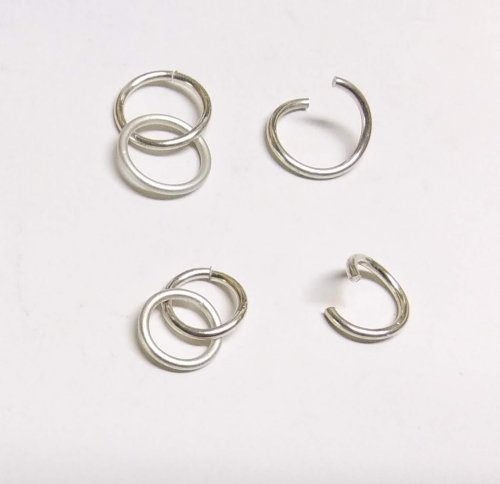 Judy Larson's Wire Links 4, 5, 6 - , Findings & Components, Toggles & Clasps, Earwire & Headpin, Butane Torch, Soldering, Solder, I like my rings to nestle inside each other as shown in the photo.